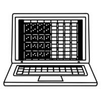 Predictive algorithm in action concept as Close up of a computer screen showing a predictive algorithm processing real time election data Camera slowly pans across the screen reve Square Square vector