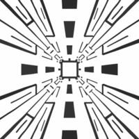 Predictive data streams forming ballot box concept as Wide shot of holographic data streams converging to form a ballot box shape Camera follows one stream showing transformation Square Square vector