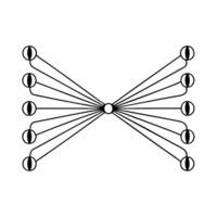 Quantum emotional entanglement concept as Extreme close up of white particles representing quantum emotional entanglement Camera moves between entangled particles suggesting deep Square Square vector