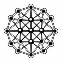 Quantum entangled community supply chain concept as Macro view of quantum entangled particles representing community supply chain nodes Camera moves between nodes showing instanta Square Square vector