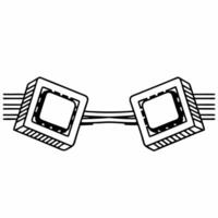 Quantum entangled integrity auditors concept as Macro shot of quantum entangled devices representing globally connected election integrity auditors Camera moves between devices sh Square Square vector