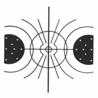 Quantum entangled supply chain concept as Split screen close up of quantum entangled particles representing different stages of a supply chain As one particle changes state repres Square Square vector