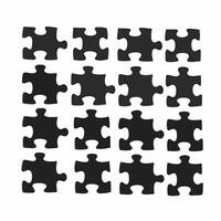 Rising white puzzle pieces concept as Medium shot of white puzzle pieces ascending and connecting in mid air Camera follows the pieces as they assemble symbolizing mental health a Square Square vector