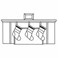 Santa Hanging Stockings concept as Capture Santa hanging stockings on a glossy fireplace mantle The camera zooms in on the stockings and transitions to a wide angle to highlight t Square Square vector