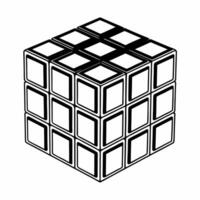 Rubiks cube with financial symbols on faces concept as Isometric of a Rubiks cube with various financial symbols and icons on its faces some sections solved to reveal a cohe Square Square vector