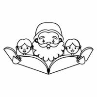 Santa Reading Stories concept as Capture a warm moment of Santa reading stories to children in a glossy setting The camera slowly moves to capture the expressions while leaving sp Square Square vector