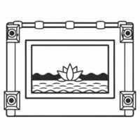 Santa with a Krathong and a Lantern concept as Create an illustration of Santa holding a Krathong in one hand and a lantern in the other The design features glowing elements with Square Square vector