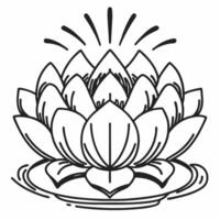 Santa with a Krathong on a Podium concept as Illustrate Santa presenting a beautifully decorated Krathong on a podium The design features glowing elements and ample copy space for Square Set 2 Square vector