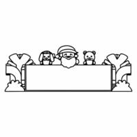 Santa with Pets concept as Show Santa surrounded by pets in a bright glossy environment The camera captures playful interactions while providing a clear area for holiday greetings Square Square vector