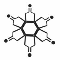 Serotonin molecule dance concept as Close up of white serotonin molecules in a dynamic dance Camera follows the molecules movement suggesting mood regulation Isolated on white ba Square Square vector