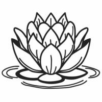 Serene white lotus in bokeh pond concept as Close up of a white lotus flower emerging from soft bokeh water Camera slowly pans around the lotus revealing its delicate petals Symb Square Square vector