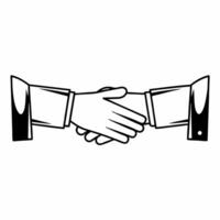 Soft focus handshake between business partners with abstract bokeh background concept as A soft focus image of two businesspeople shaking hands set against an abstract bokeh backgr Square Square vector