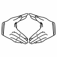 Soft focus white support hands concept as Medium shot of hands forming a supportive cup shape edges softly blurred Camera slowly zooms in on the hands emphasizing care Symbolizes Square Square vector