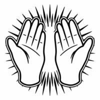Soft focus white healing hands concept as Close up of hands in a healing gesture edges softly blurred Camera slowly moves around the hands emphasizing care Symbolizes mental heal Square Square vector