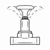 Stress relief pressure valve concept as Illustration of a white pressure valve releasing stress in the form of steam Camera follows the steam as it dissipates revealing a calmer s Square Square vector