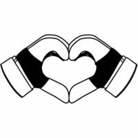 Two interlocking hands forming a heart concept as A image showing two hands interlocking to form a heart shape representing community and partnership in business The design Square Square vector