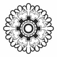 Tree and Gear Icon concept as A graphic showing a tree intertwined with a gear symbolizing sustainable innovation in ESG business Isolated on a white background suitable fo Square Square vector
