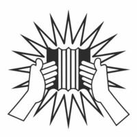 Unexpected lottery win reaction concept as Close up shot of hands scratching a lottery ticket Slowly pan up to the persons face as they realize theyve won capturing the progressio Square Square vector