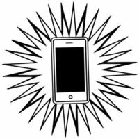 Unexpected job offer celebration concept as Pan across a cafe or public space focusing on a person casually checking their phone Zoom in as their expression changes to shock and j Square Square vector