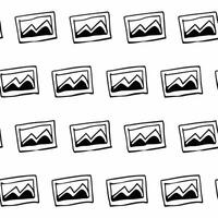 White emotional wave tiles concept as Seamless pattern of simple white wave outlines representing emotional fluctuations Camera pans across the waves suggesting emotional journey Square Square vector