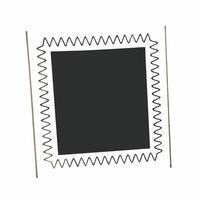White emotional wave frame concept as Close up of a frame made of simple white wave outlines representing emotional fluctuations Camera pans across the waves suggesting emotional Square Square vector