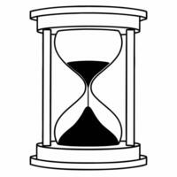 White mindfulness hourglass concept as Illustration of a white hourglass with mindfulness flowing instead of sand Camera follows the flow representing the present moment focus Is Square Square vector