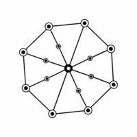 White neuron communication web concept as of interconnected white neurons forming a web Camera zooms through the web highlighting synaptic connections Represents mental he Square Square vector