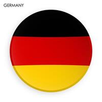 GERMANY flag icon in modern neomorphism style. Button for mobile application or web. image on white background vector