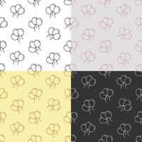set of seamless patterns with Garland of balloons to decorate special occasions, birthdays and holiday greeting cards. Ornament for decoration and printing on fabric. Design element. vector