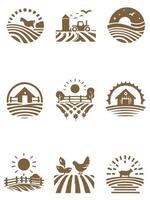Good Farm Field Collection Design vector