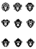 Best Monkey Collection Logo Design vector