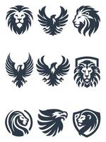 Lion Eagle Emblem Collection Logo vector