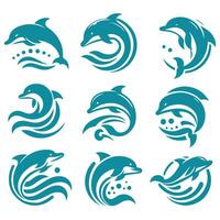 Sea Pulse collection logo design vector