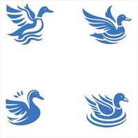 Feather Fusion collection logo design vector
