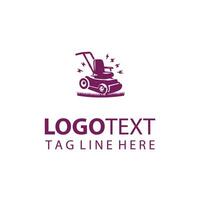 Wise Lawn Mover Logo Design vector