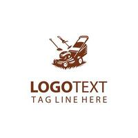 Perfect Turf Lawn Mover Logo Design vector