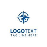 Compass Trail compass logo design vector