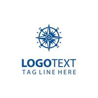 True Course compass logo design vector