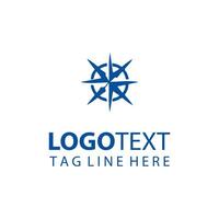 Horizon Guide compass logo design vector