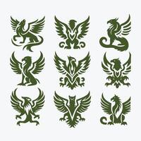 Griffins Wing collection logo design vector