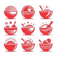 Bowl scape collection logo design vector