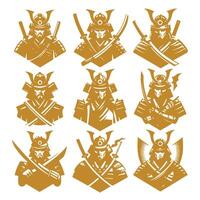 Shadow Samurai collection logo design vector