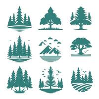 Pine crest collection logo vector