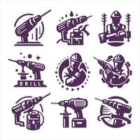 Pro Core Drills collection logo vector
