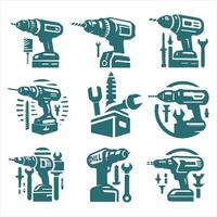 Fast Drill Solutions collection logo vector