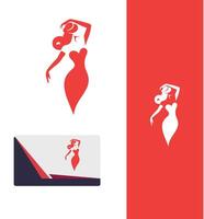 The Classic Elegant Lady Logo Design vector