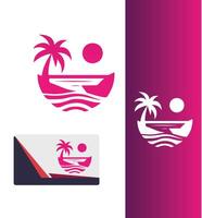 Wave crest Branding Beach Logo vector