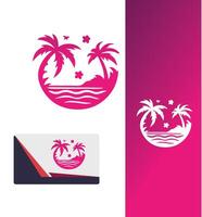 Sunlit Sands Beach Logo vector