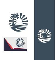 Beachfront Vibes Beach Logo vector