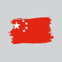 Flag of the Republic of China in brush shape frame vector